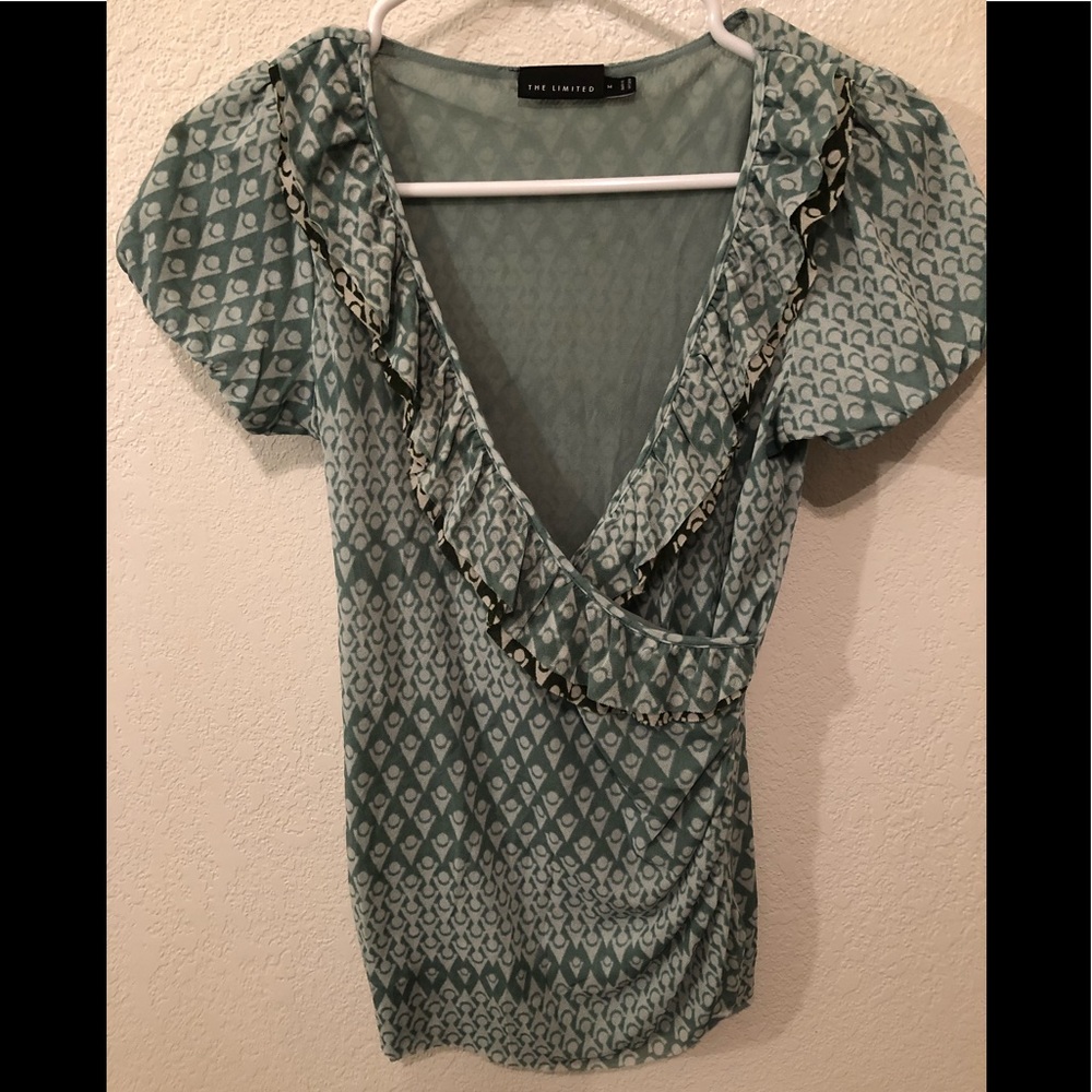 Limited Green and cream top